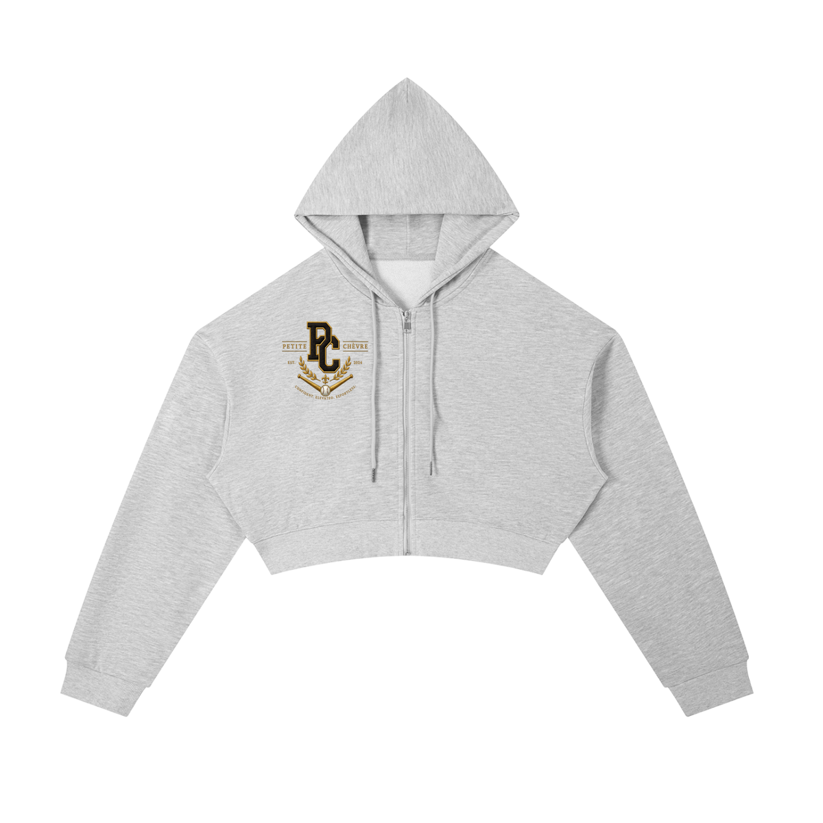 Women's Essential Cropped Zip-Up Hoodie