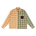 Unisex Oversized Plaid Color Block Shirt