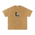 Snow Washed Oversized Cotton T-Shirt