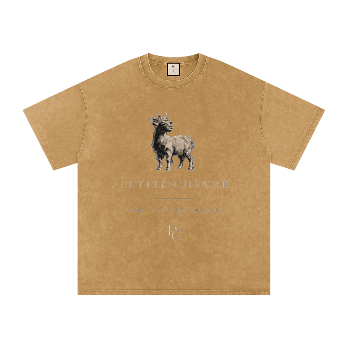 Snow Washed Oversized Cotton T-Shirt