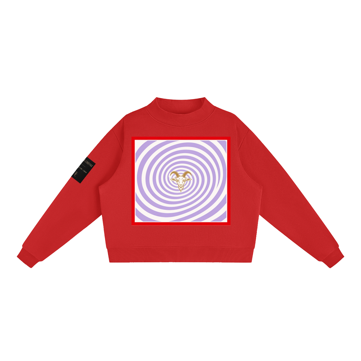 Essential Fleece Mock-Neck Crew Sweatshirt