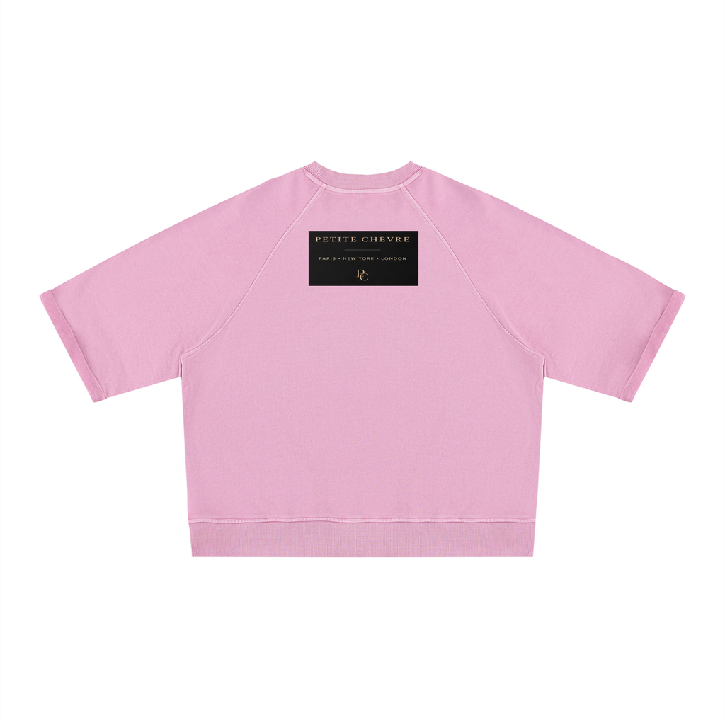 Unisex Vintage Wash Boxy Short Sleeve Sweatshirt