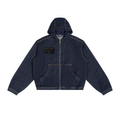 Men's Boxy Vintage Wash Hooded Denim Jacket