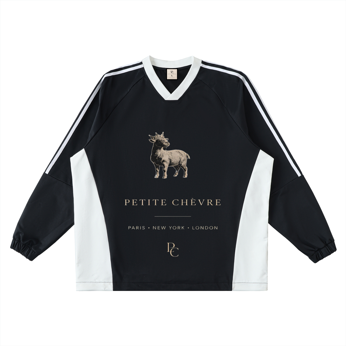 Color-Block V-Neck Long-Sleeve jersey