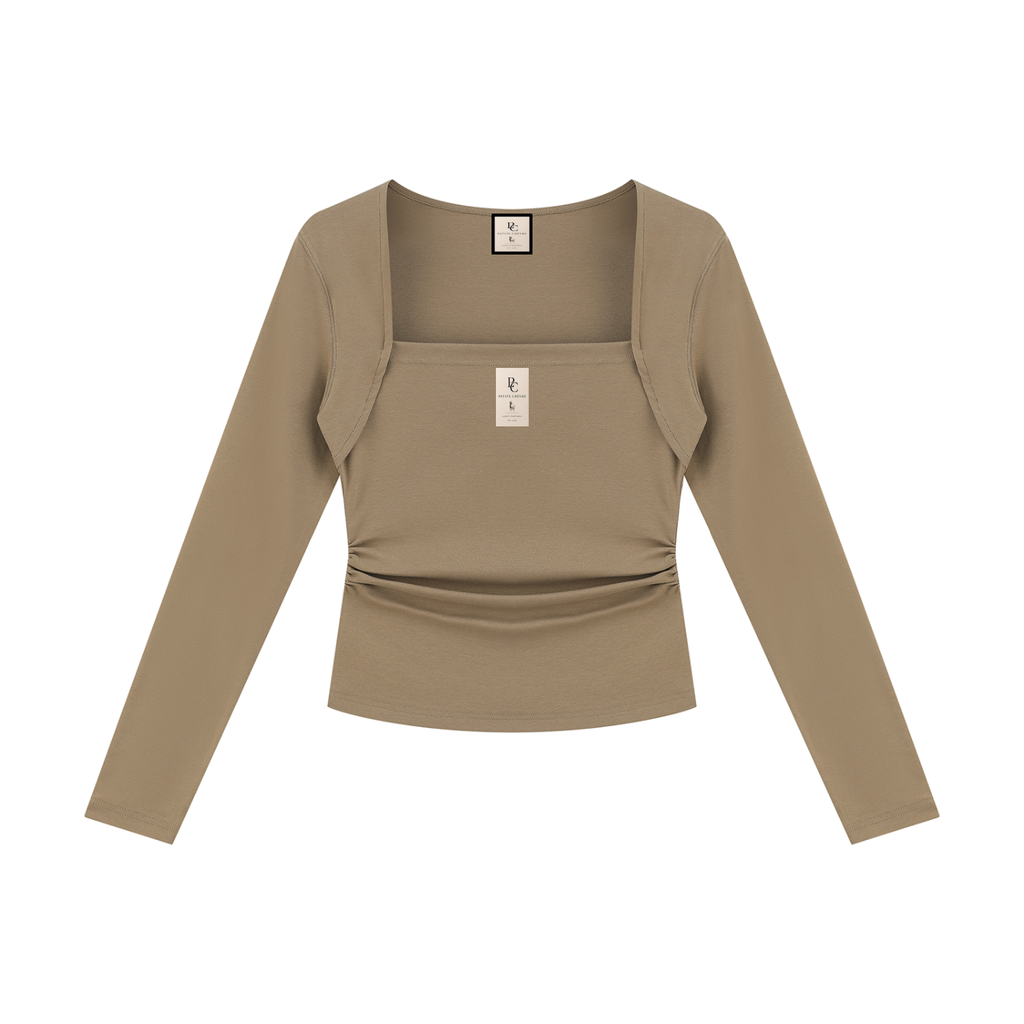 Women's Ruched Long Sleeve T-Shirt