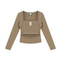 Women's Ruched Long Sleeve T-Shirt
