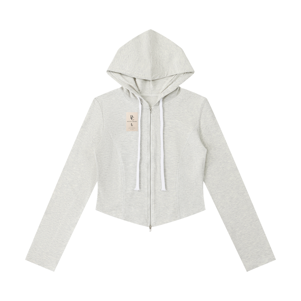 Women's Slim Cropped Full Zip Hoodie