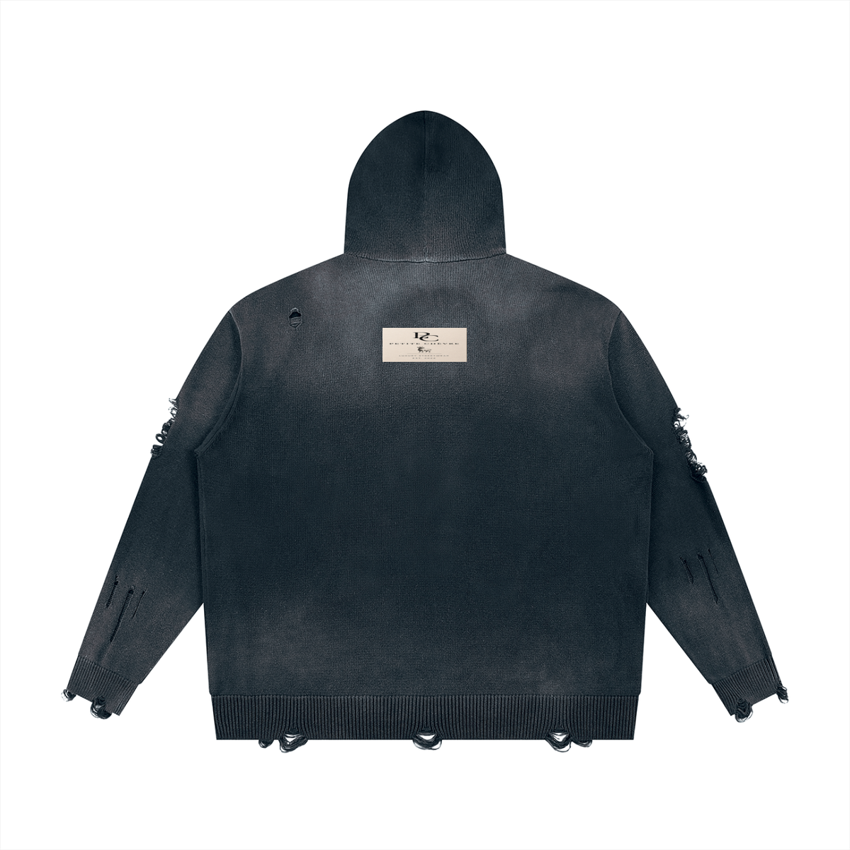 Distressed Full Zip Sweater (multiple colors)