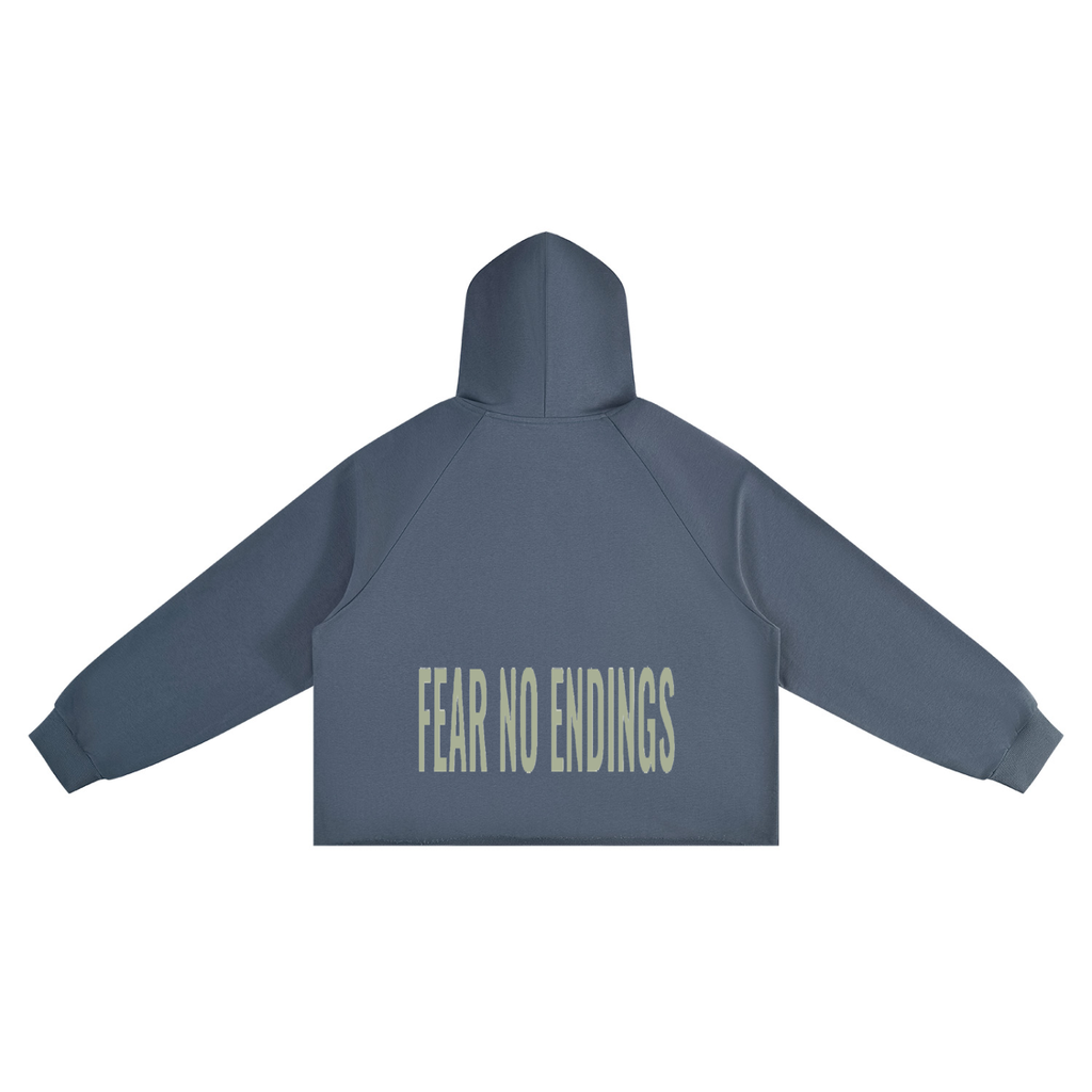 Unisex Vintage Wash Raw Edge Boxy Hoodie