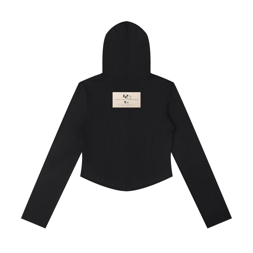 Women's Slim Cropped Full Zip Hoodie