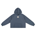 Unisex Vintage Wash Raw Edge Boxy Hoodie