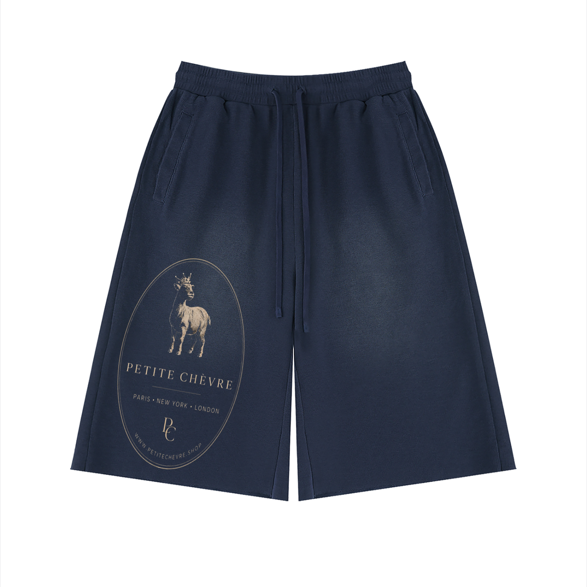Unisex Sunfade Raw Edge Shorts