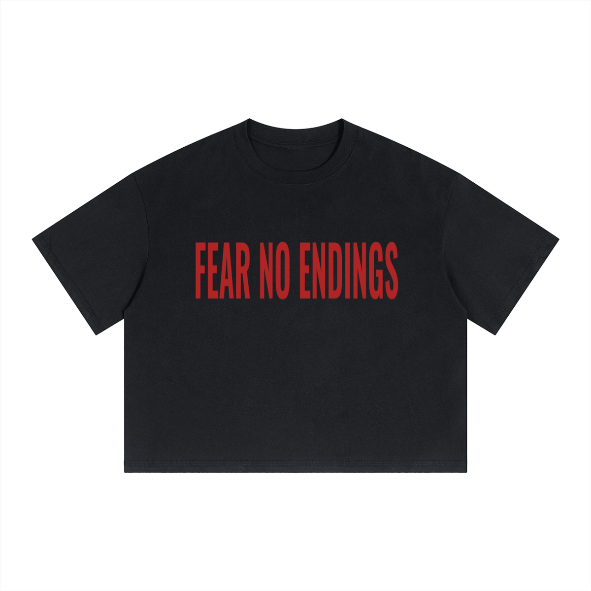 Unisex Boxy Drop Shoulder Crop T-Shirt