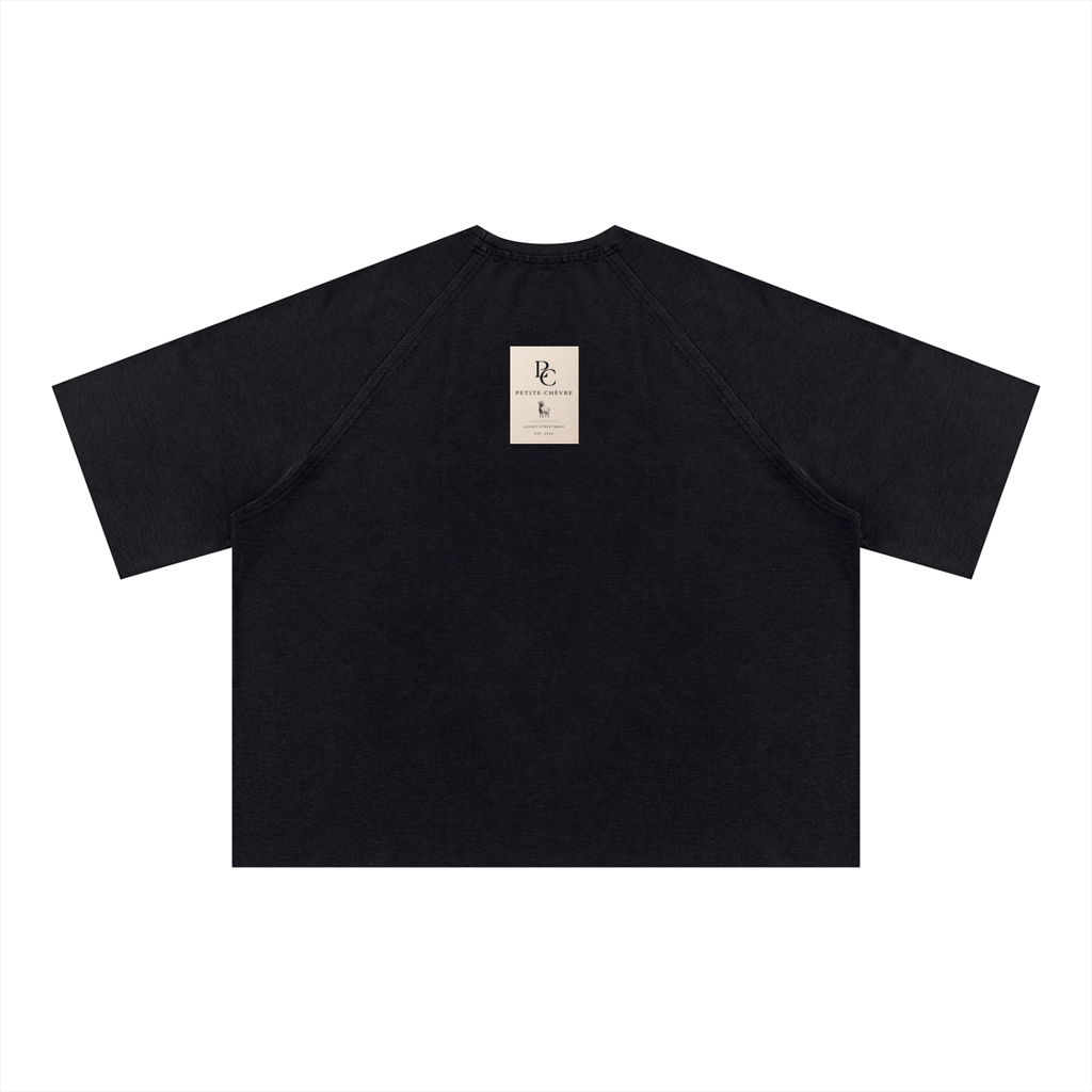 Unisex Mineral Wash Boxy Waffle T-Shirt