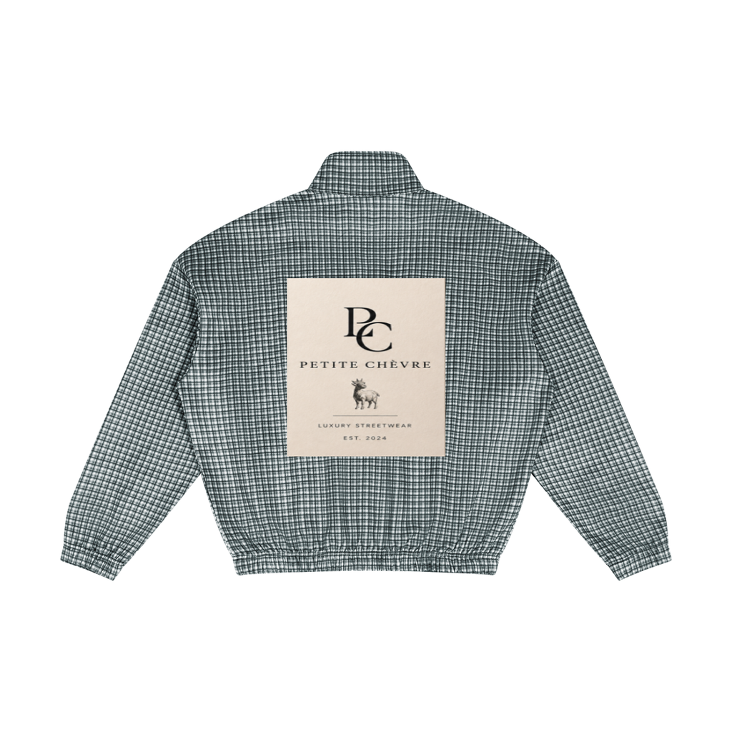 Unisex Plaid Quarter-Zip Sweatshirt