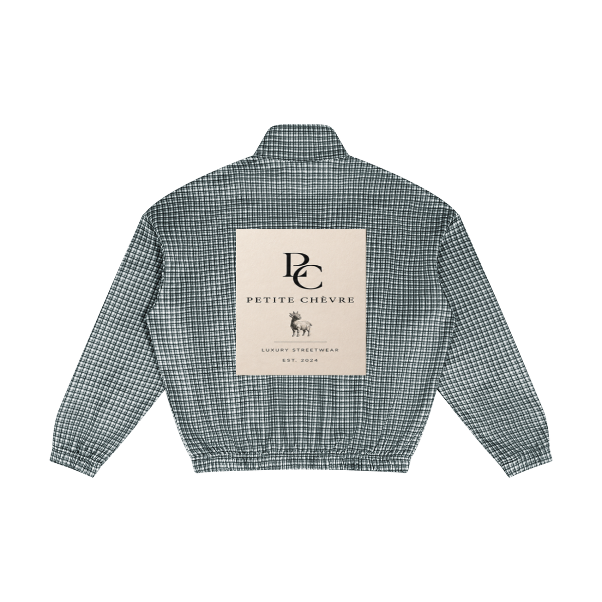 Unisex Plaid Quarter-Zip Sweatshirt