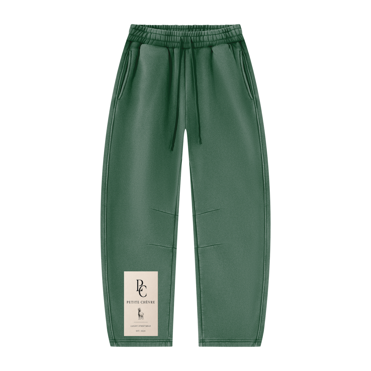 Unisex Vintage Wash Barrel Leg Fleece Sweatpants (multiple colors)