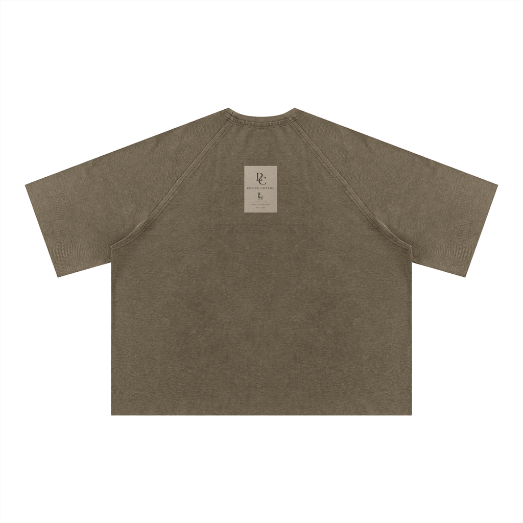 Unisex Mineral Wash Boxy Waffle T-Shirt