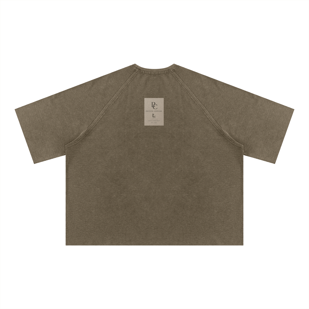 Unisex Mineral Wash Boxy Waffle T-Shirt