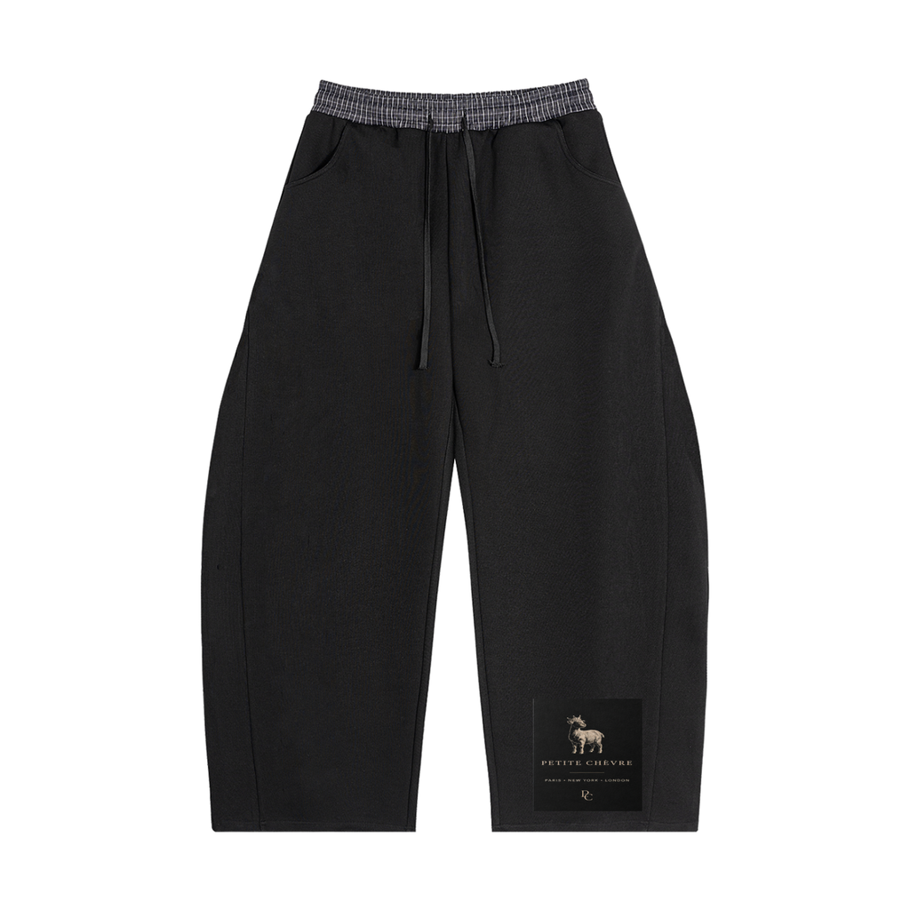 Plaid Waistband Barrel Sweatpants