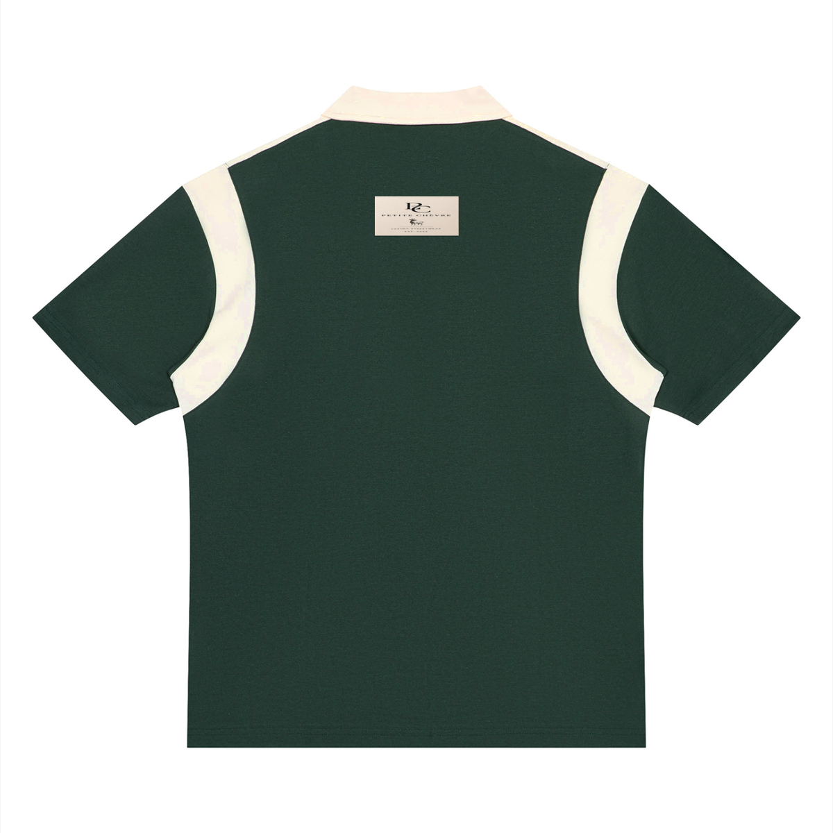 Unisex Color Block Quarter Zip Polo Shirt