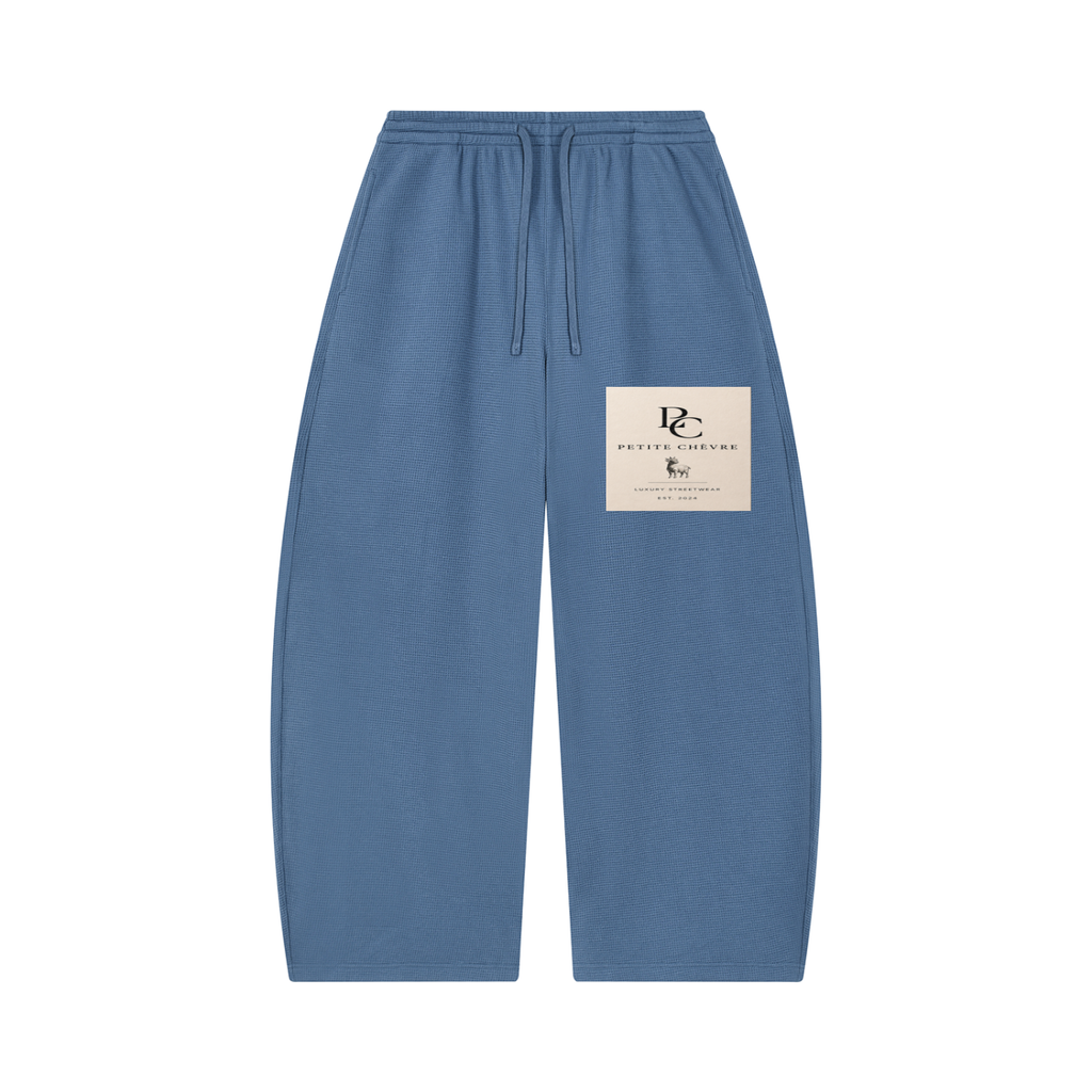 Unisex Waffle Barrel Leg Pants