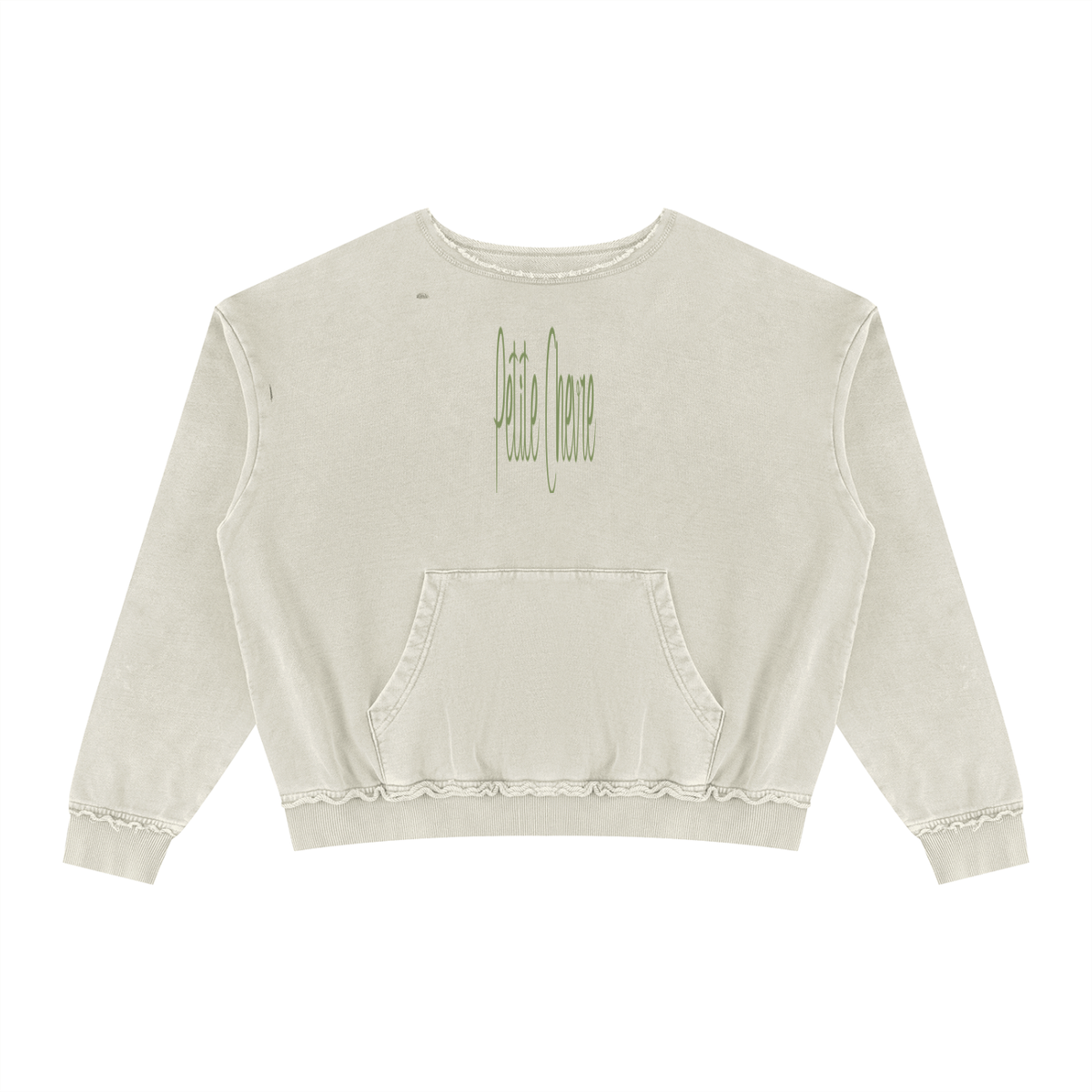 Unisex Raw Edge Crewneck Sweatshirt