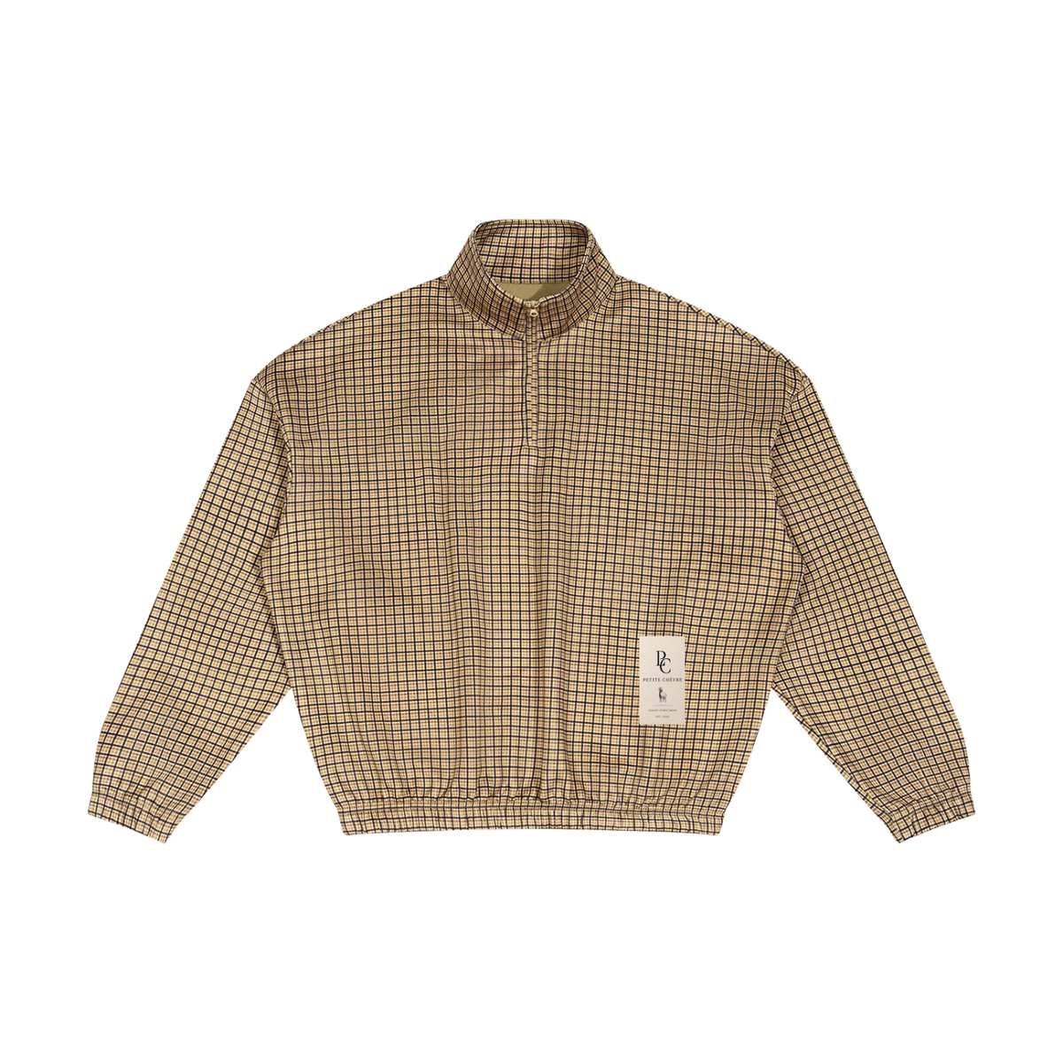 Unisex Plaid Quarter-Zip Sweatshirt