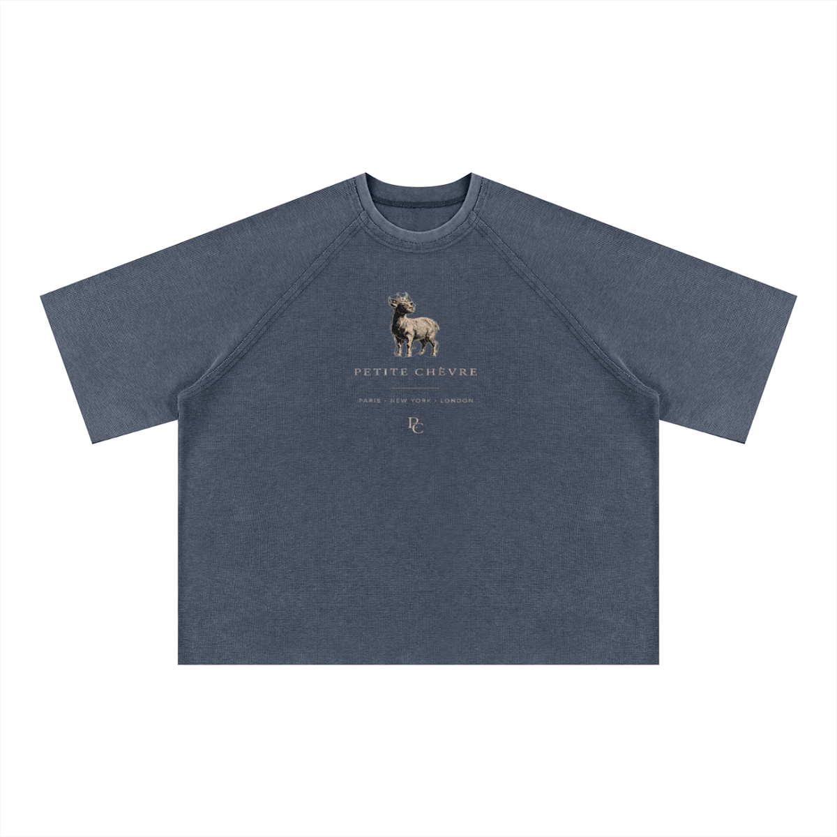 Unisex Mineral Wash Boxy Waffle T-Shirt