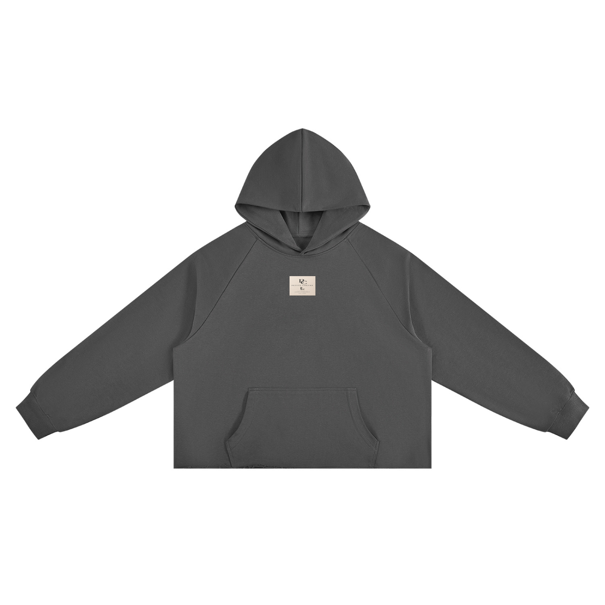 Unisex Vintage Wash Raw Edge Boxy Hoodie