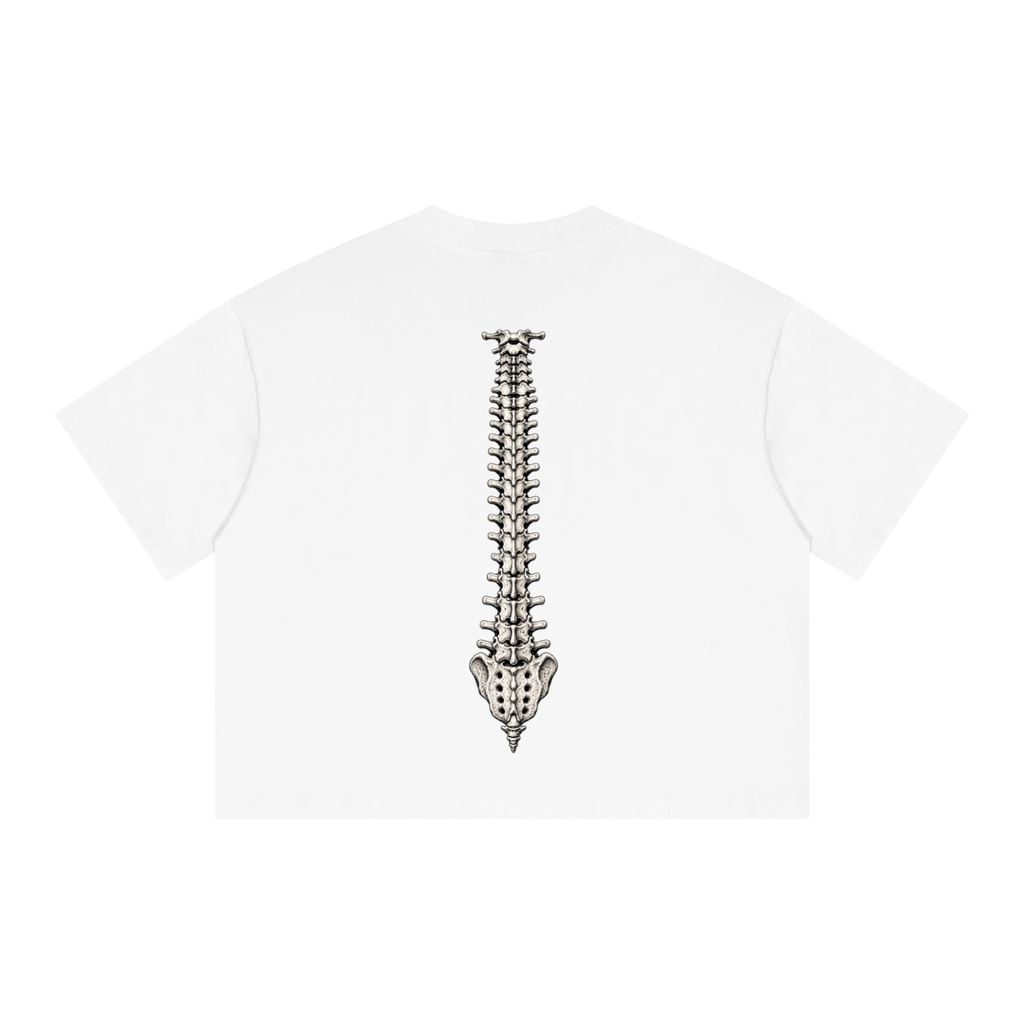 Unisex Boxy Drop Shoulder Crop T-Shirt