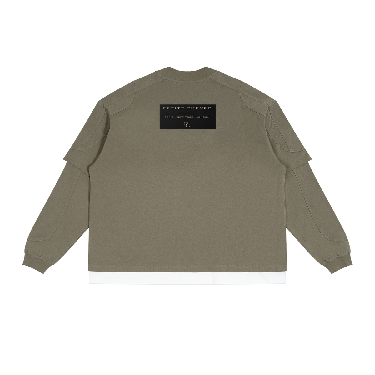 Unisex Paneled Layer Color Block T-Shirt